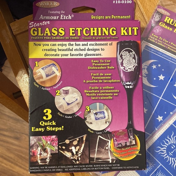 etch glass kit with extra stencils everything you need - Picture 2 of 4